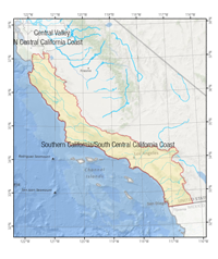 Map of S. California - S. Central CA Coast Recovery Domain